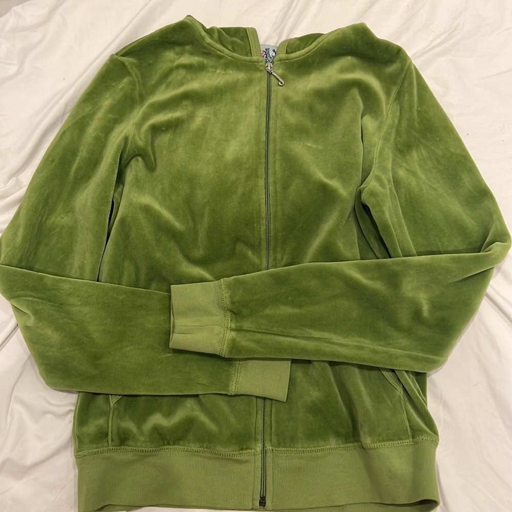 Juicy Couture pale green zip up